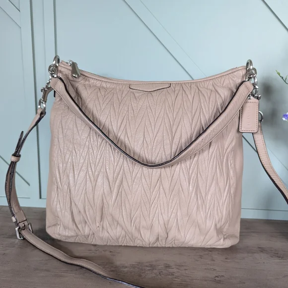 Coach Madison Gathered Leather Convertible Hobo - Picture 3 of 13